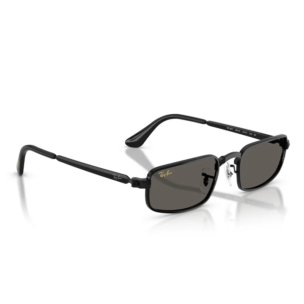 Image of A$AP Rocky X Ray-Ban "Bold Metals" Polished Black with Dark Grey Lens