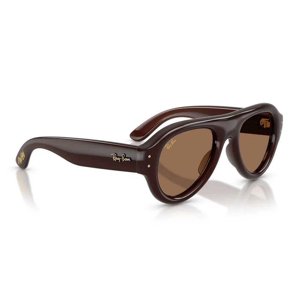 Image of A$AP Rocky x Ray-Ban Aviator Puffer - Transparent Brown/Dark Down Lense