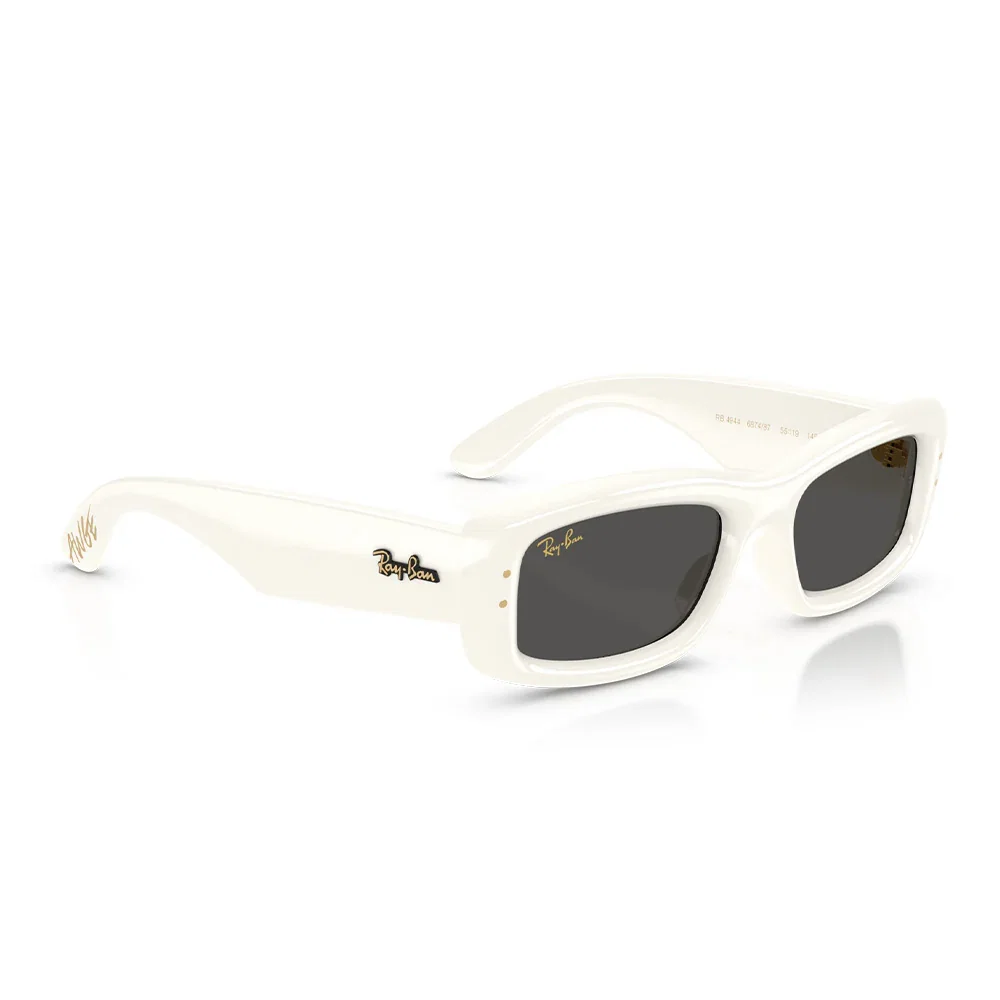 Image of A$AP Rocky x Ray-Ban KILIANE Puffer - Full Cream/Dark Grey Lense