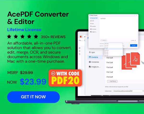 AcePDF Converter & Editor: Lifetime License