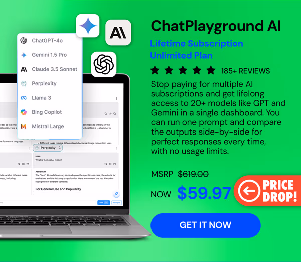 ChatPlayground AI: Lifetime Subscription (Unlimited Plan)