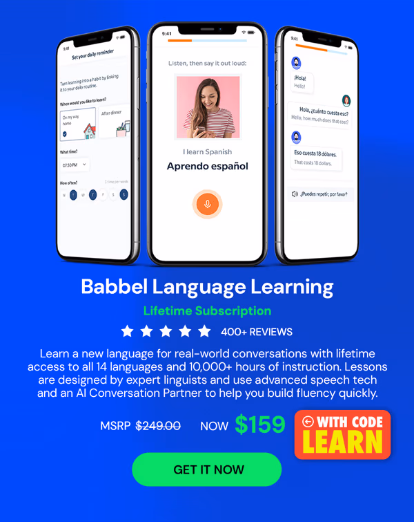 Babbel Language Learning: Lifetime Subscription (All Languages)