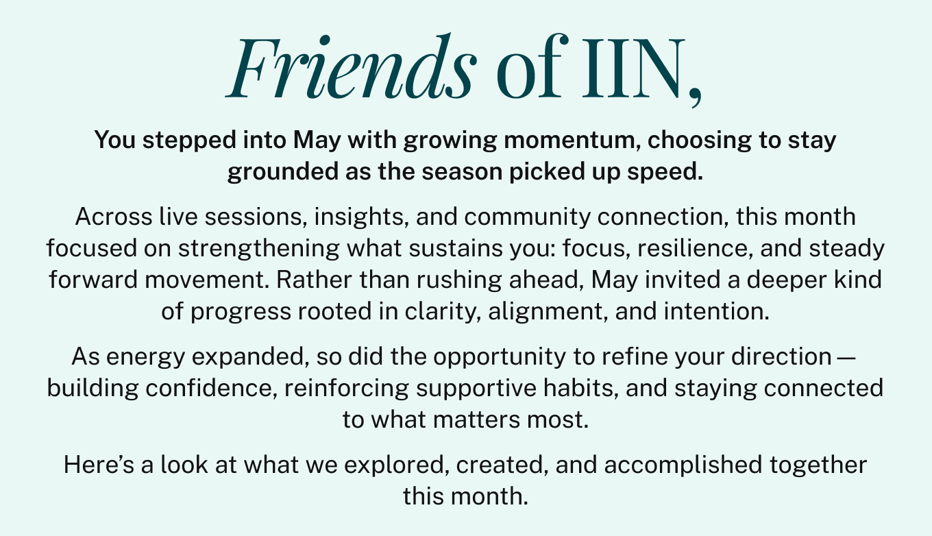 Friends of IIN,
