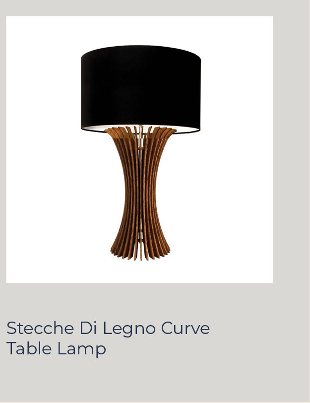 Stecche Di Legno Curve Table Lamp