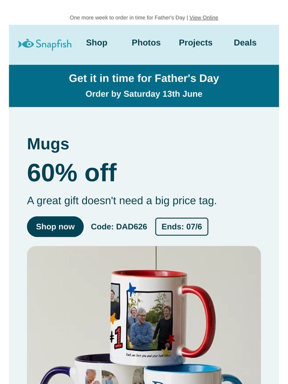Make Dad’s gift personal — 60% off