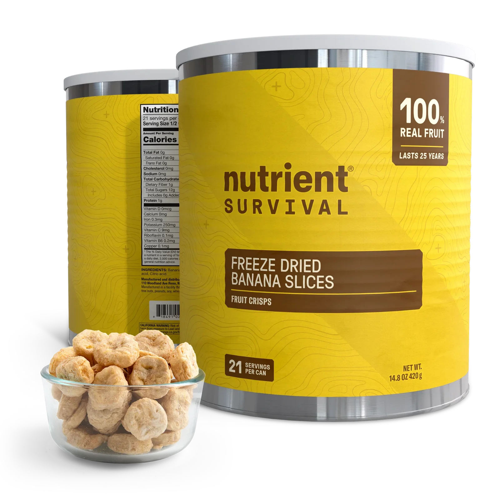 Image of Freeze Dried Banana Slices #10 Can