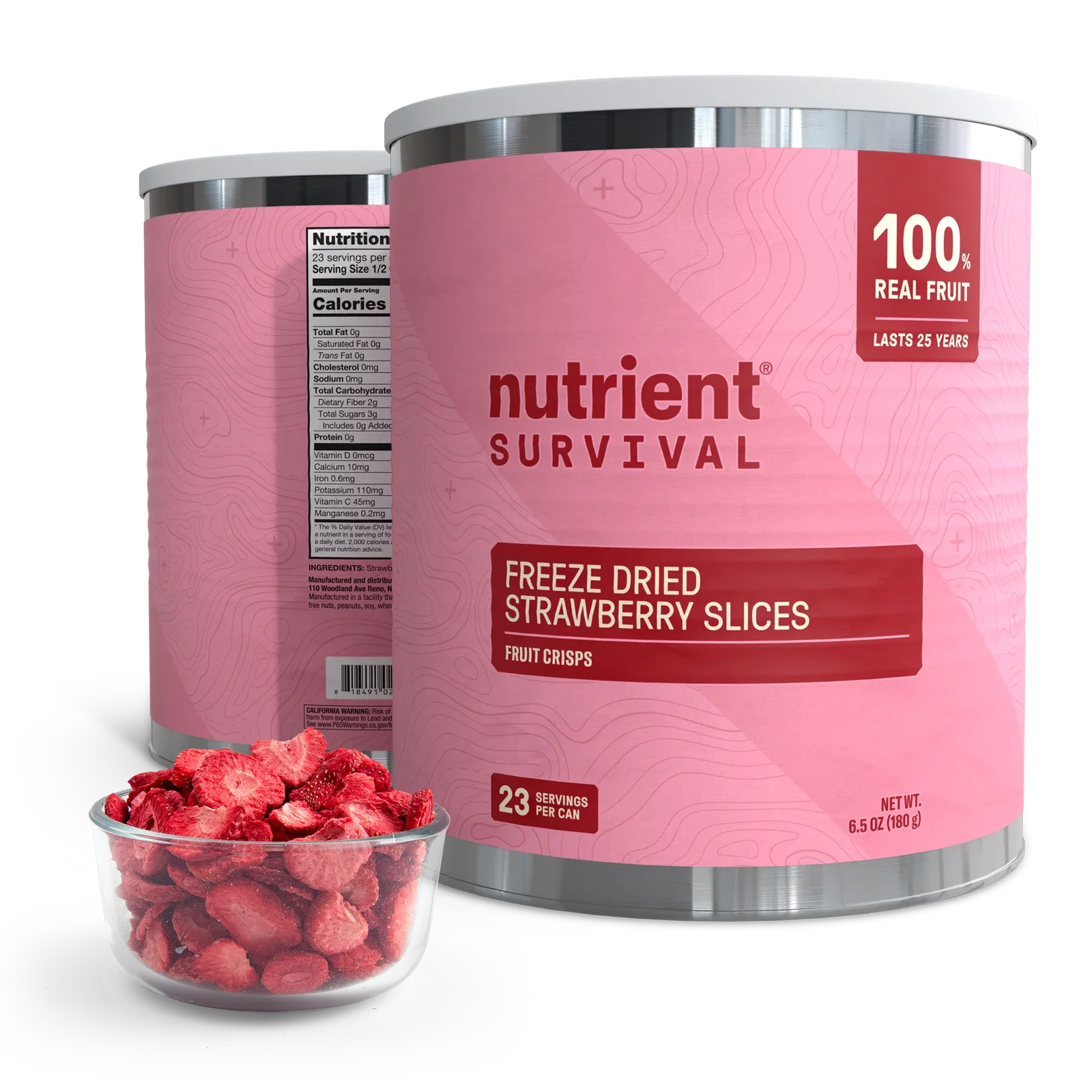 Image of Freeze Dried Strawberry Slices #10 Can