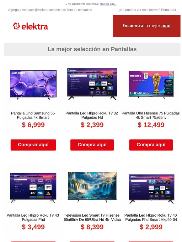 🖥️ Hasta 24 MSI en pantallas de 65” ✨Más pulgadas para disfrutarlo todo ⚽️