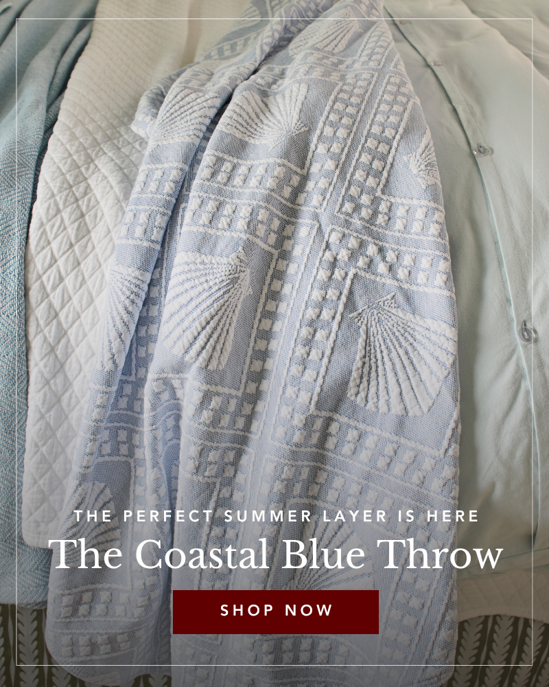 THE PERFECT SUMMER LAYER IS HERE: Coastal Blue Throw