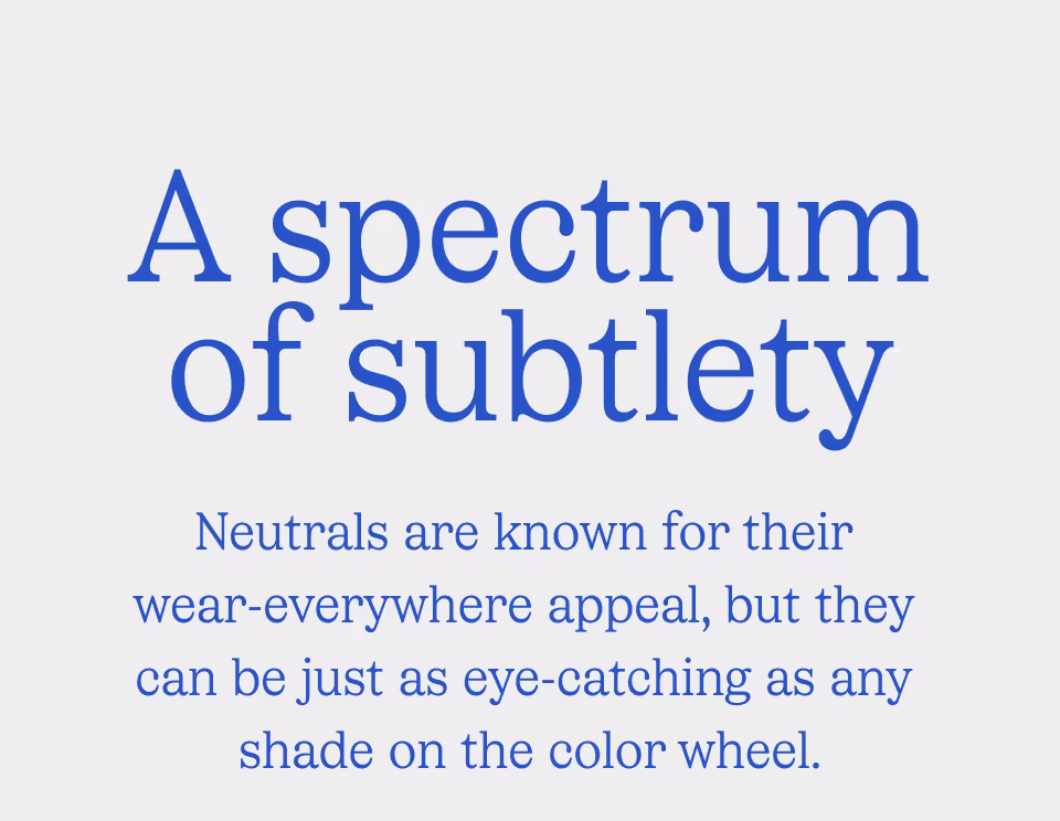 A spectrum of subtlety