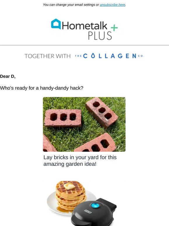 Lay 4 bricks in your yard (this week!)
