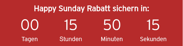 Morgen 15% Rabatt auf fast alles sichern!