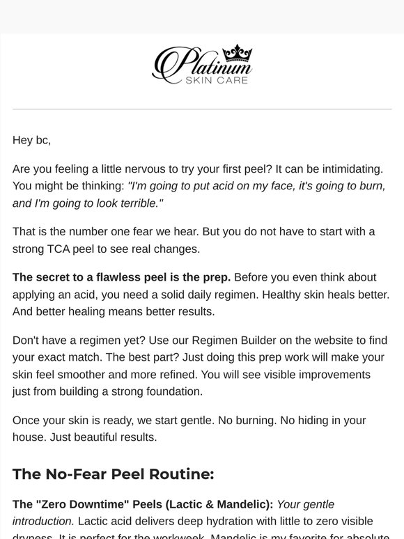 How to start peeling without the fear...