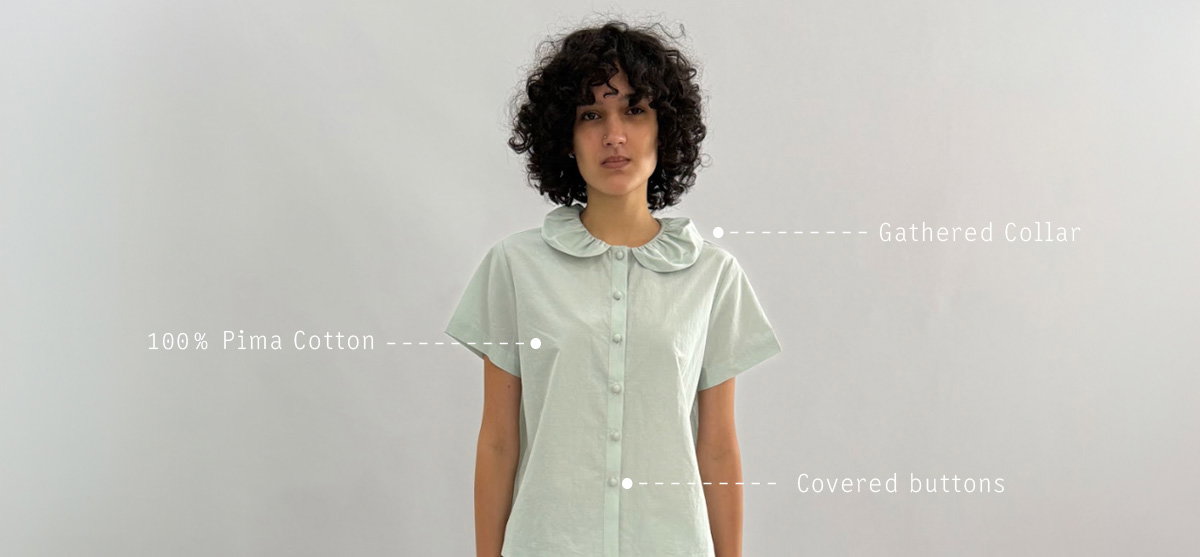 Esme Button Shirt - Mint