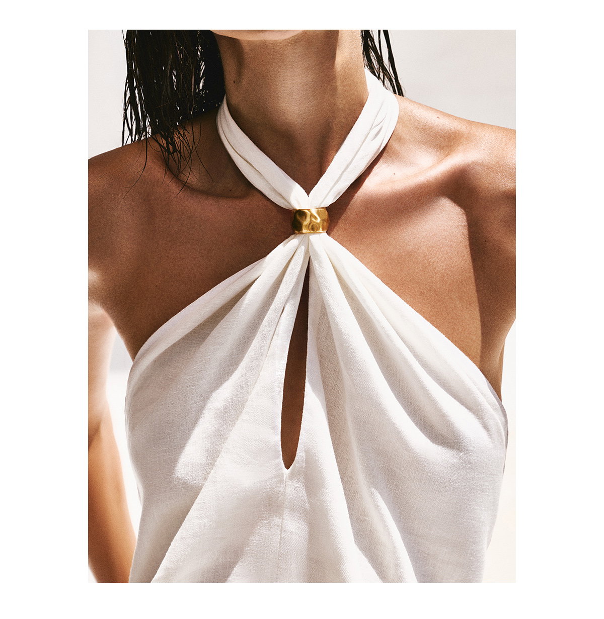 Aster Short Dress - White