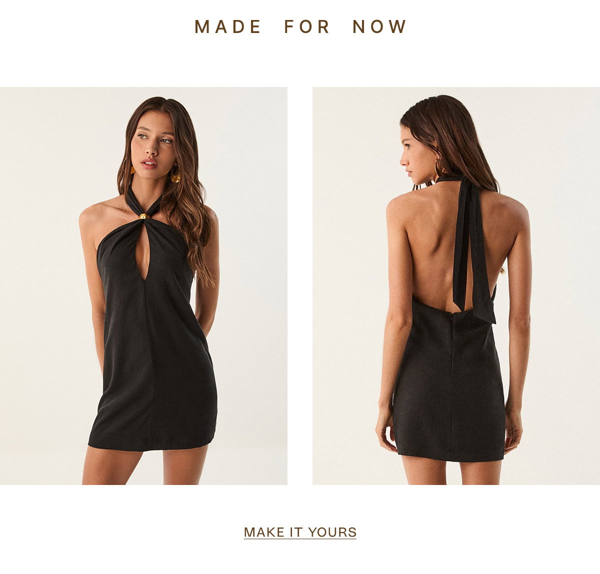Aster Short Dress - Black