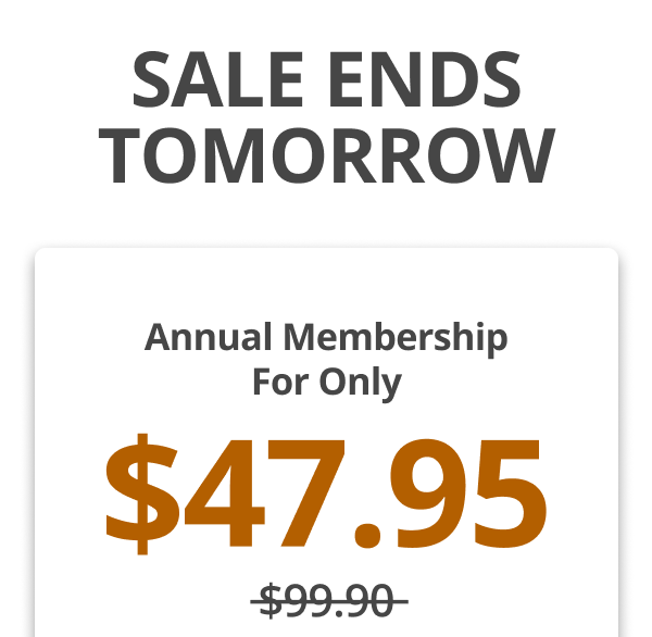 SALE ENDS TODAY