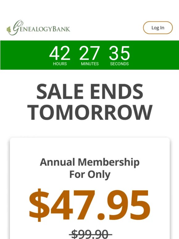 tomorrow is your last day to SAVE ⏳