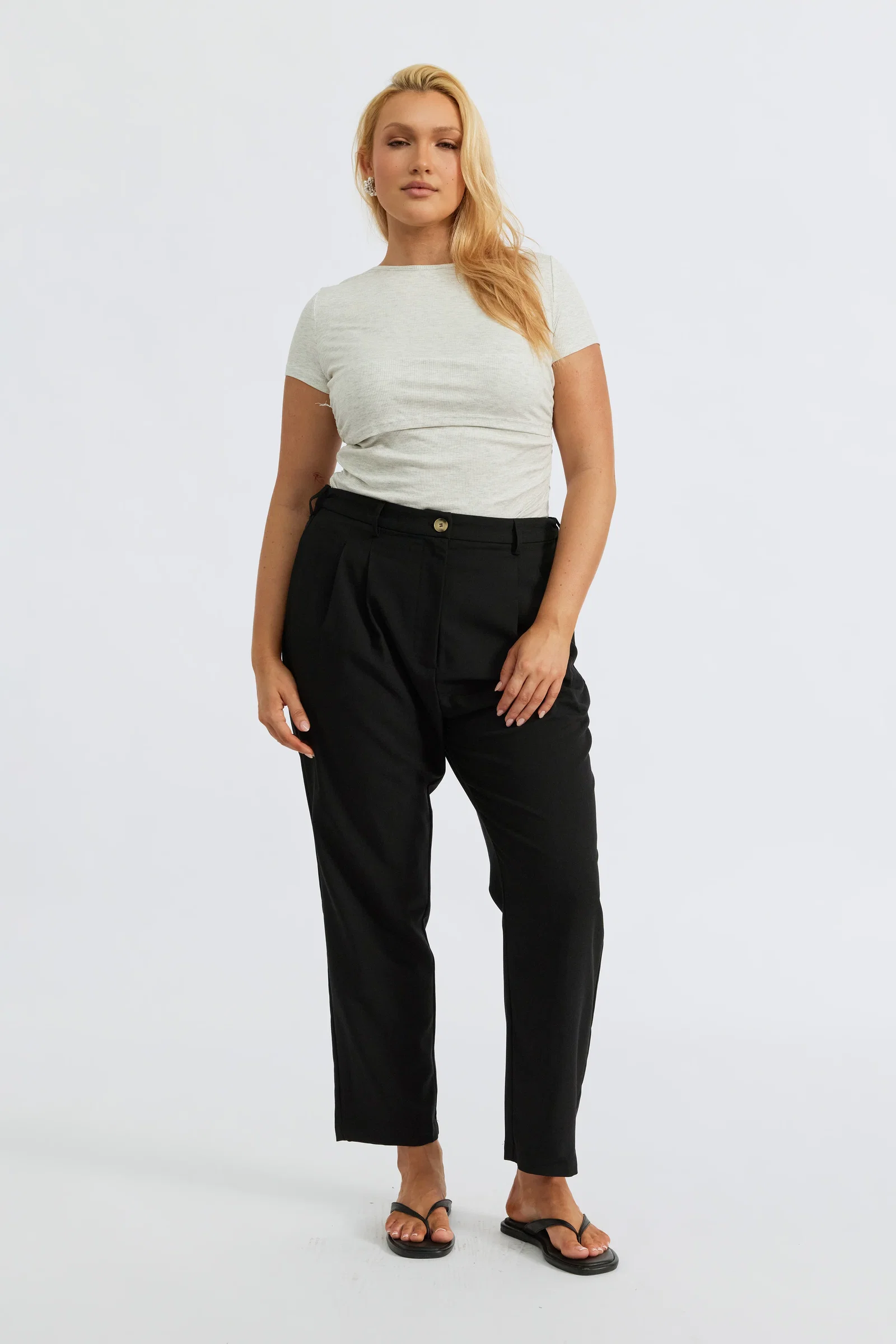 Image of Sadie Adjustable Tailored Trouser - Black