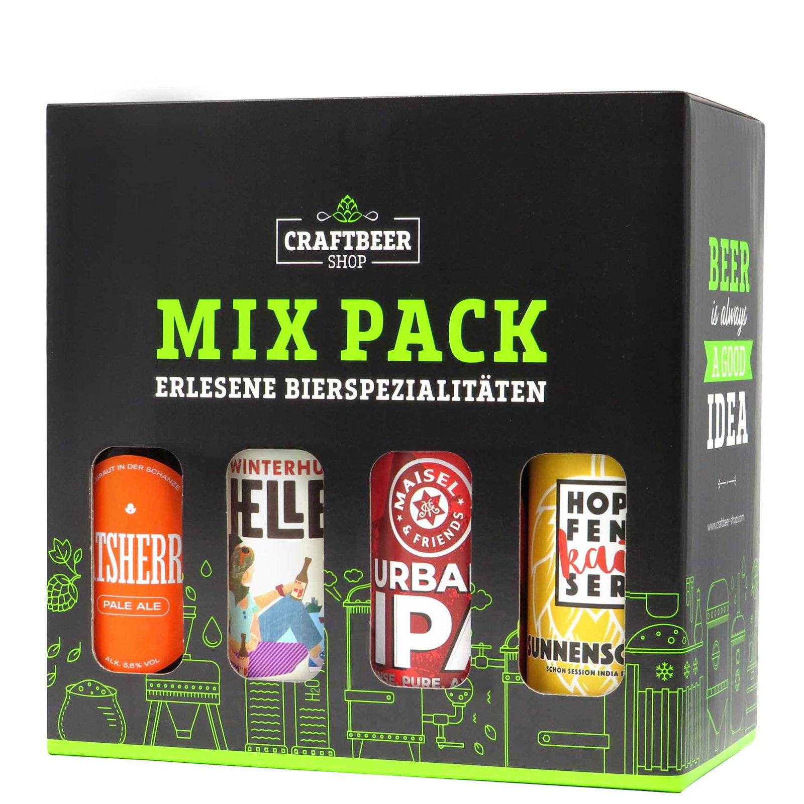 Bier zum Fußball im Geschenkkarton 8x0,33l