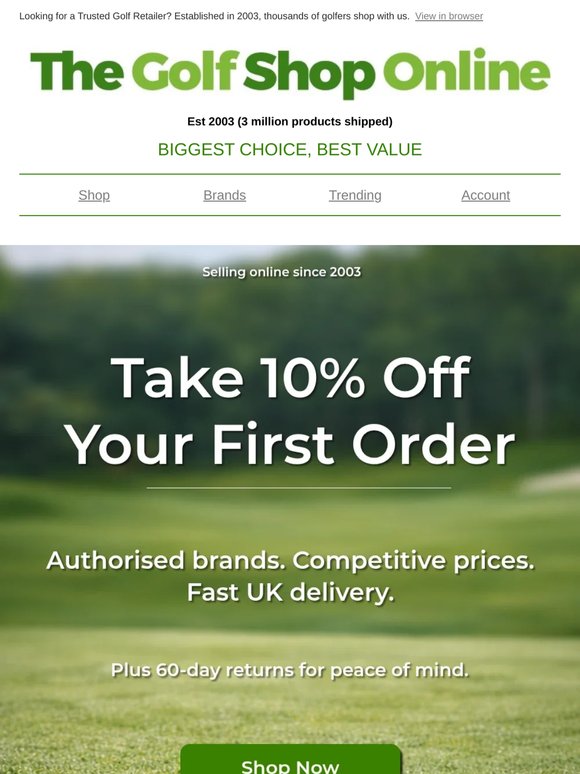 Take 10% Off Your First Order