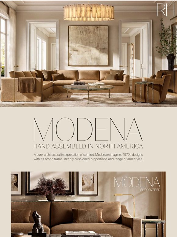 The Modena Sofa Collection, Hand Assembled in North America