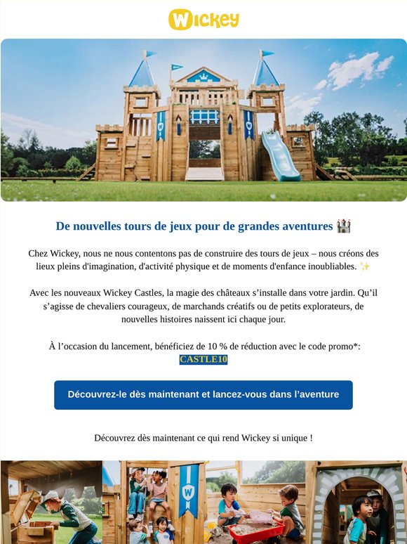 Nouveau : la tour de jeux Wickey Castle 🏰