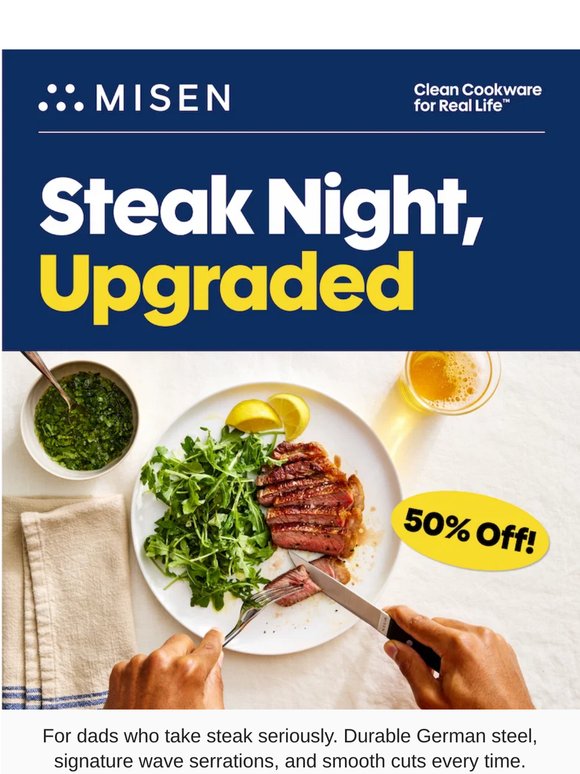 50% Off Steak Knives for Dad
