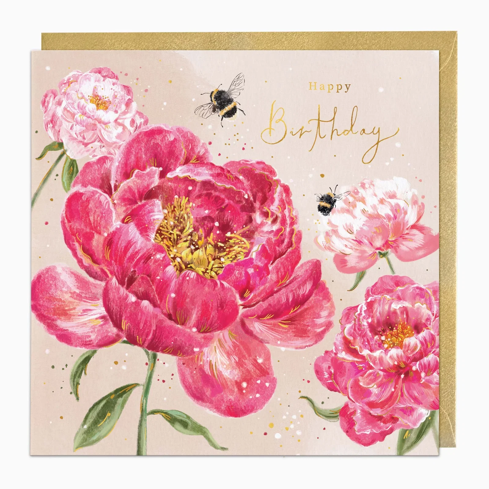 Image of G548 - Pink Peonies Birthday Card