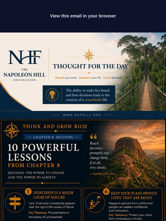 Napoleon Hill's Thought for the Day