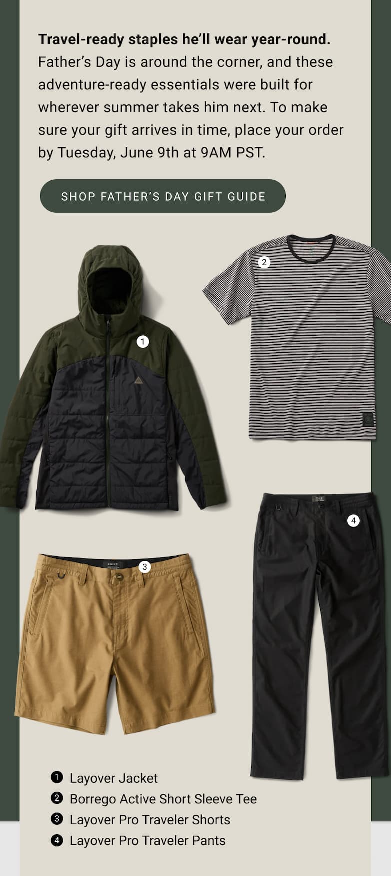 Travel-Ready staple he'll wear year round.
