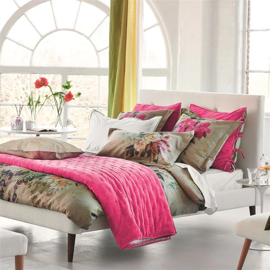 Aubriet Fuchsia Duvet Cover by Designer Guild
