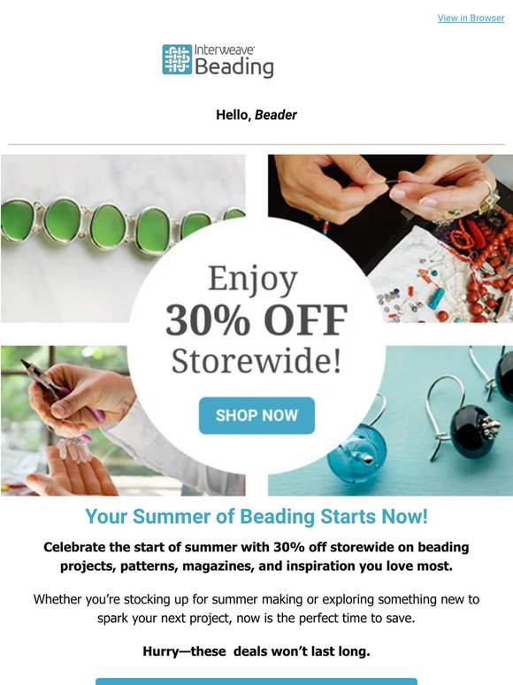 30% OFF Storewide—Start Summer with Big Savings!