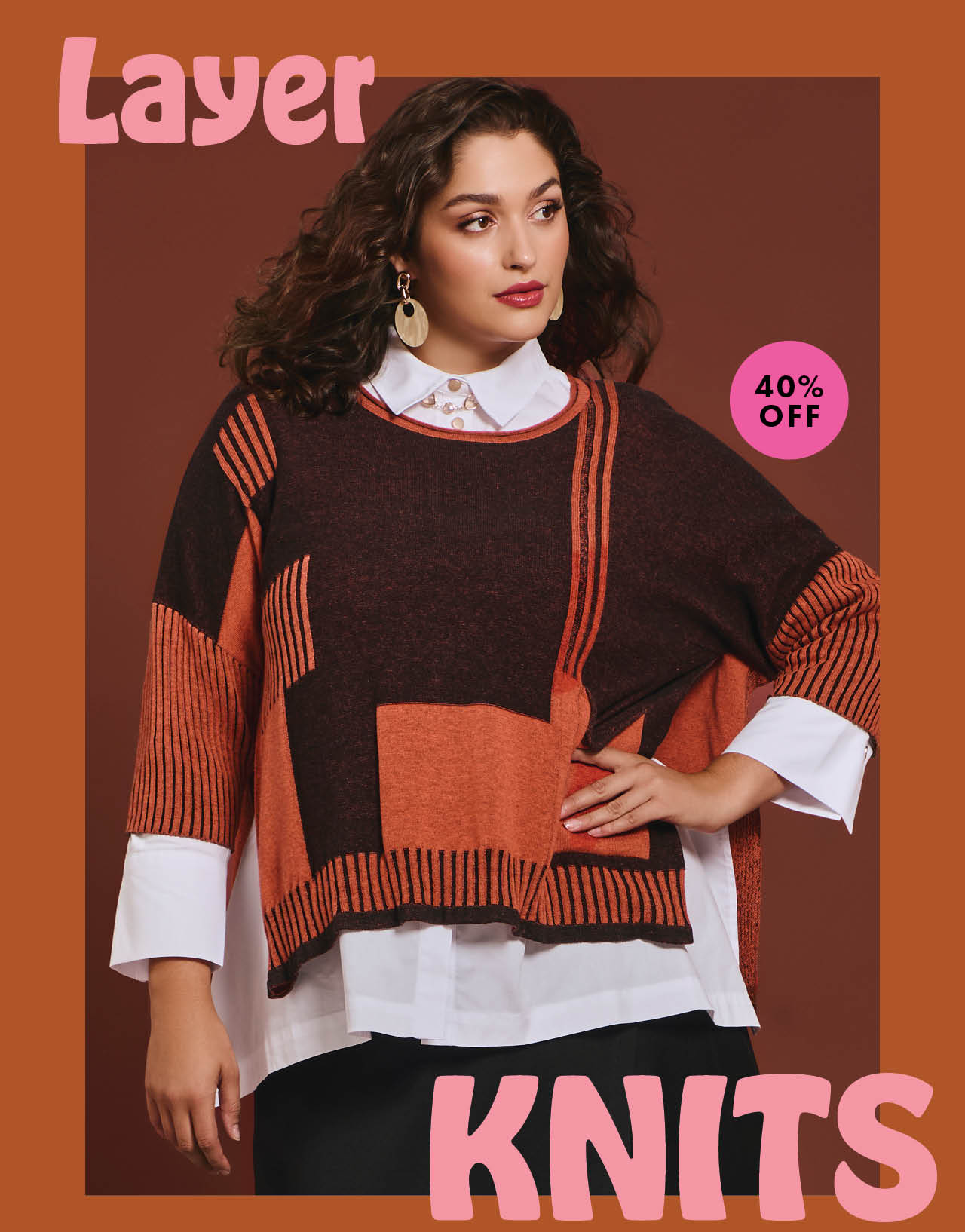 Spliced Stripe Cotton Knit Jumper