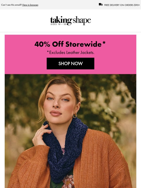 40% Off Storewide Ends Tomorrow