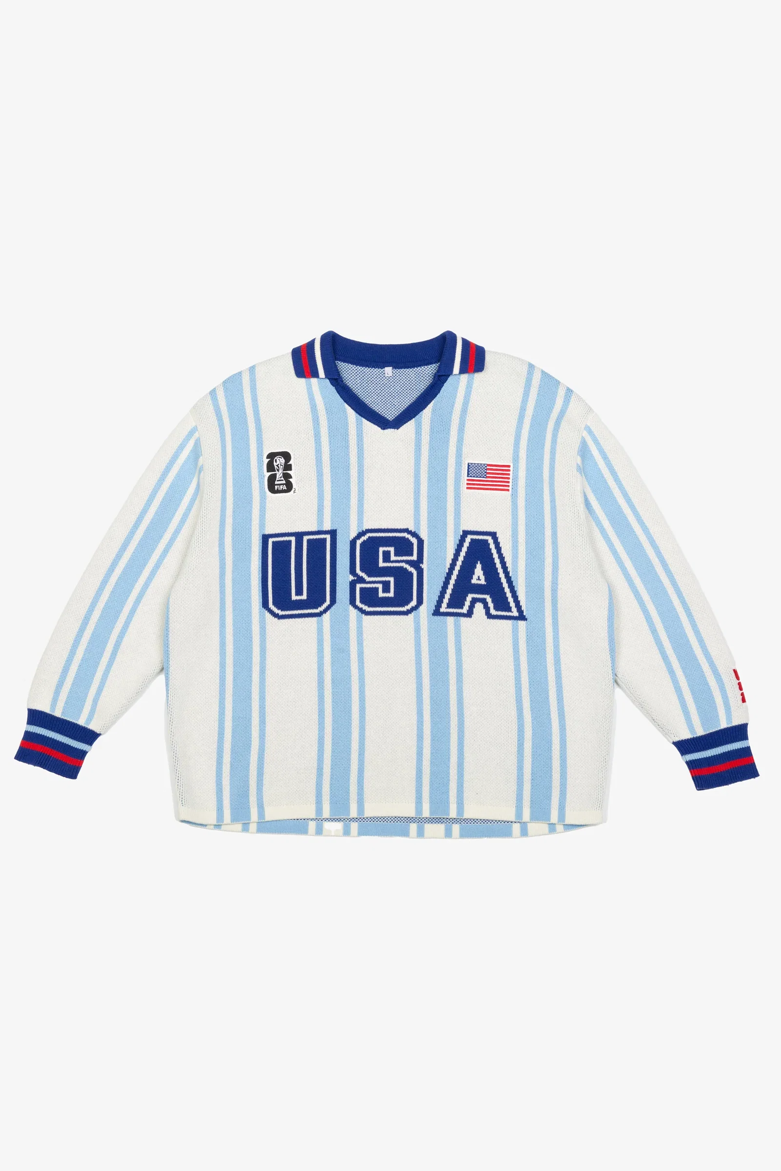 Image of FIFA World Cup 2026™ USA Knit Long Sleeve Jersey - White
