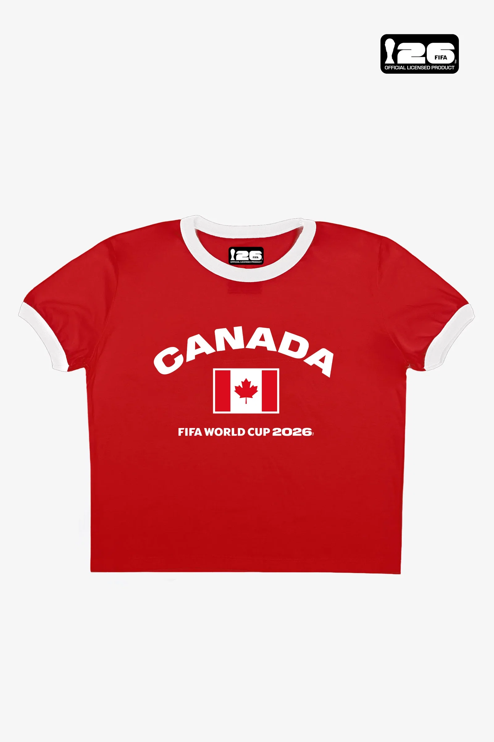 Image of FIFA World Cup 2026™ Canada Cropped Ringer T-Shirt - Red