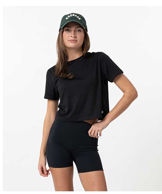 Midnight Black | Drift Crop Tee
