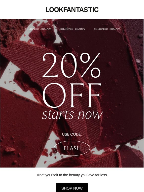 NOW LIVE: 20% Off