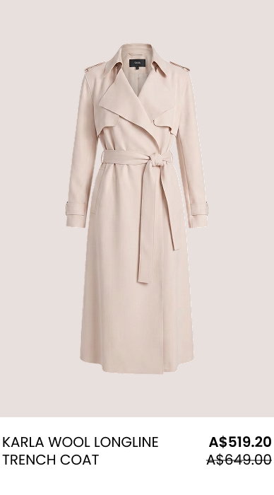 Karla Wool Longline Trench Coat