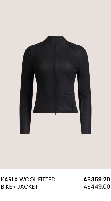 Karla Wool Fitted Biker Jacket