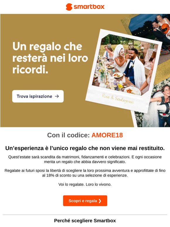 -18% sul tuo regalo di nozze 💍