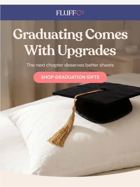 Graduating to hotel sheets. 🎓