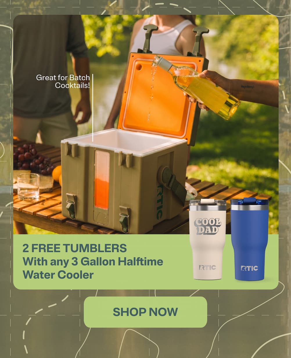 2 Free Tumblers with any 3 Gallon Halftime water cooler. shop now.