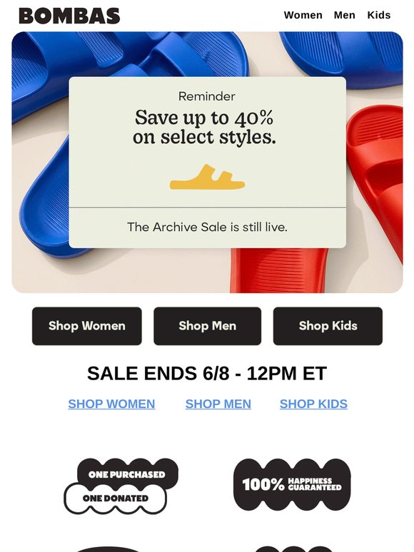 🚨 Reminder: Up to 40% Off Select Styles