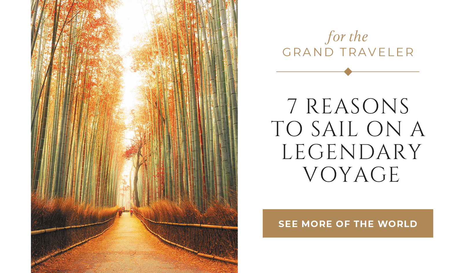 For The Grand Traveler | 7 Reasons To Take A Grand Voyage | See More Of The World