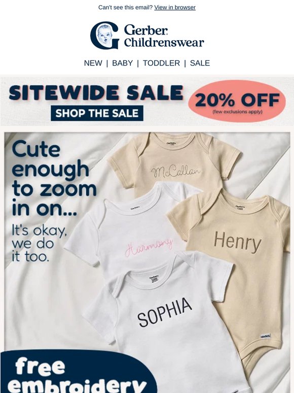 Personalized pieces, 20% off