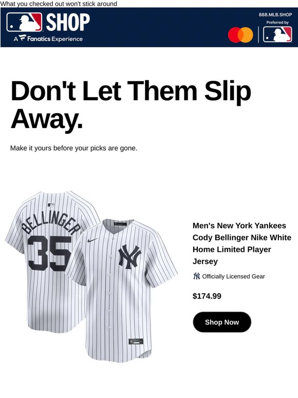 Hot Pick: Men's New York Yankees Cody Bellinger Nike Wh...