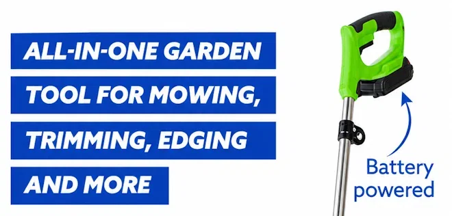 Lawnmower, strimmer, brush cutter, weed whacker, edger, and hedge trimmer
