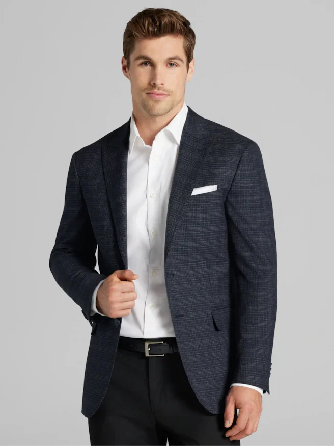 Awearness Kenneth Cole Slim Fit Grid Sport Coat